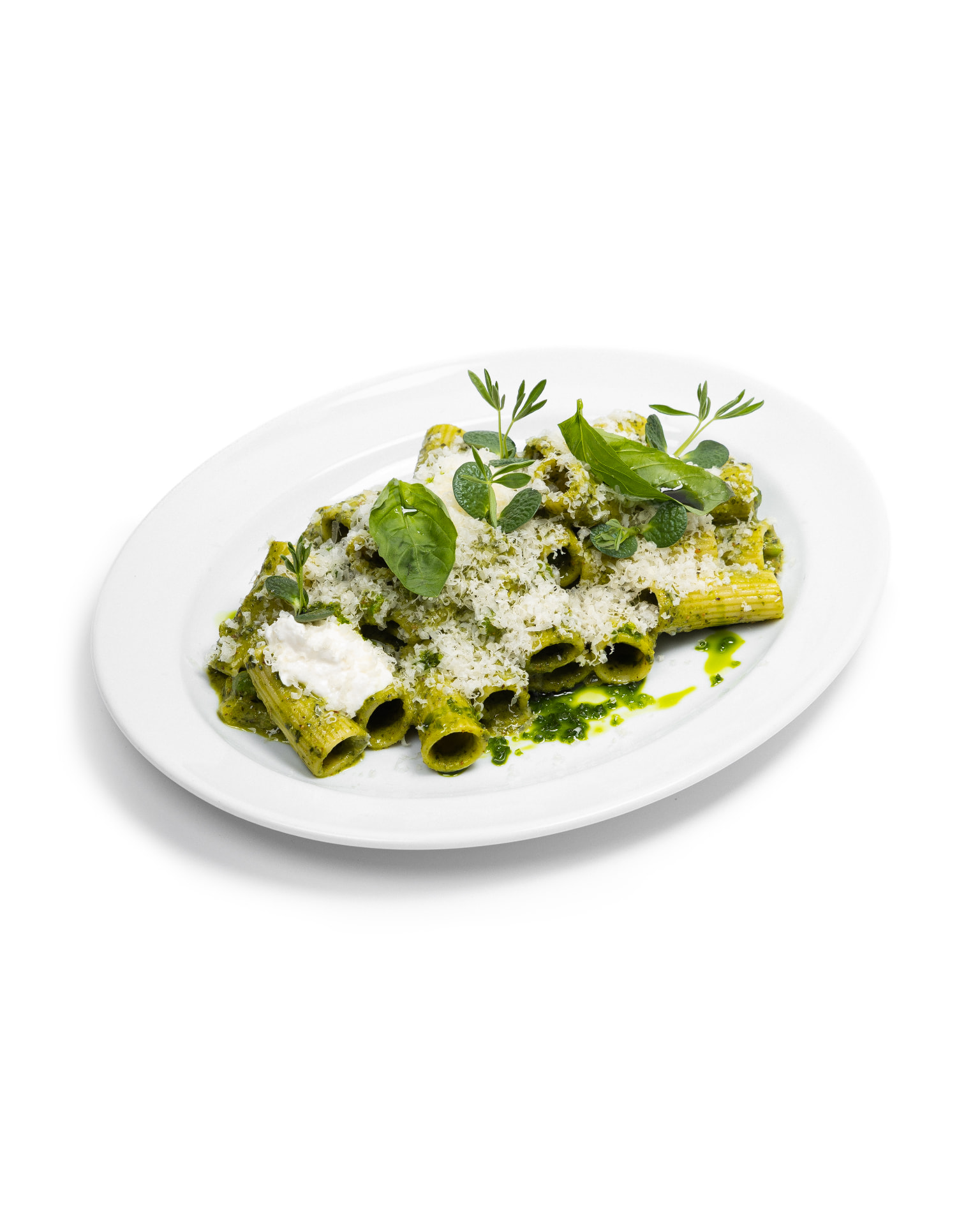 Pesto pasta ar burratu